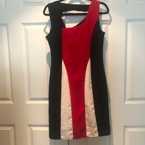 Stunning Black, Red and White  Dress